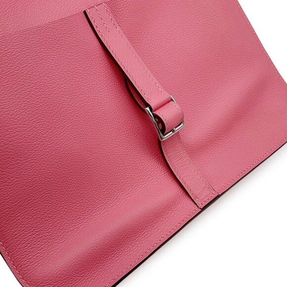 HERMES Halzan Size 25 Evercolor Rose Azalee - Picture 6 of 11